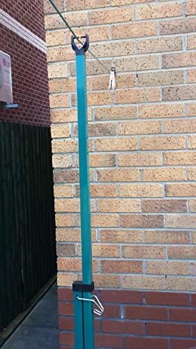 2PC's pk of Addiz Prop Square Metal Galvanised Washing Line Outdoor Extendable Washing Line Pole Cloths prop Laundry Support pole Extending garden