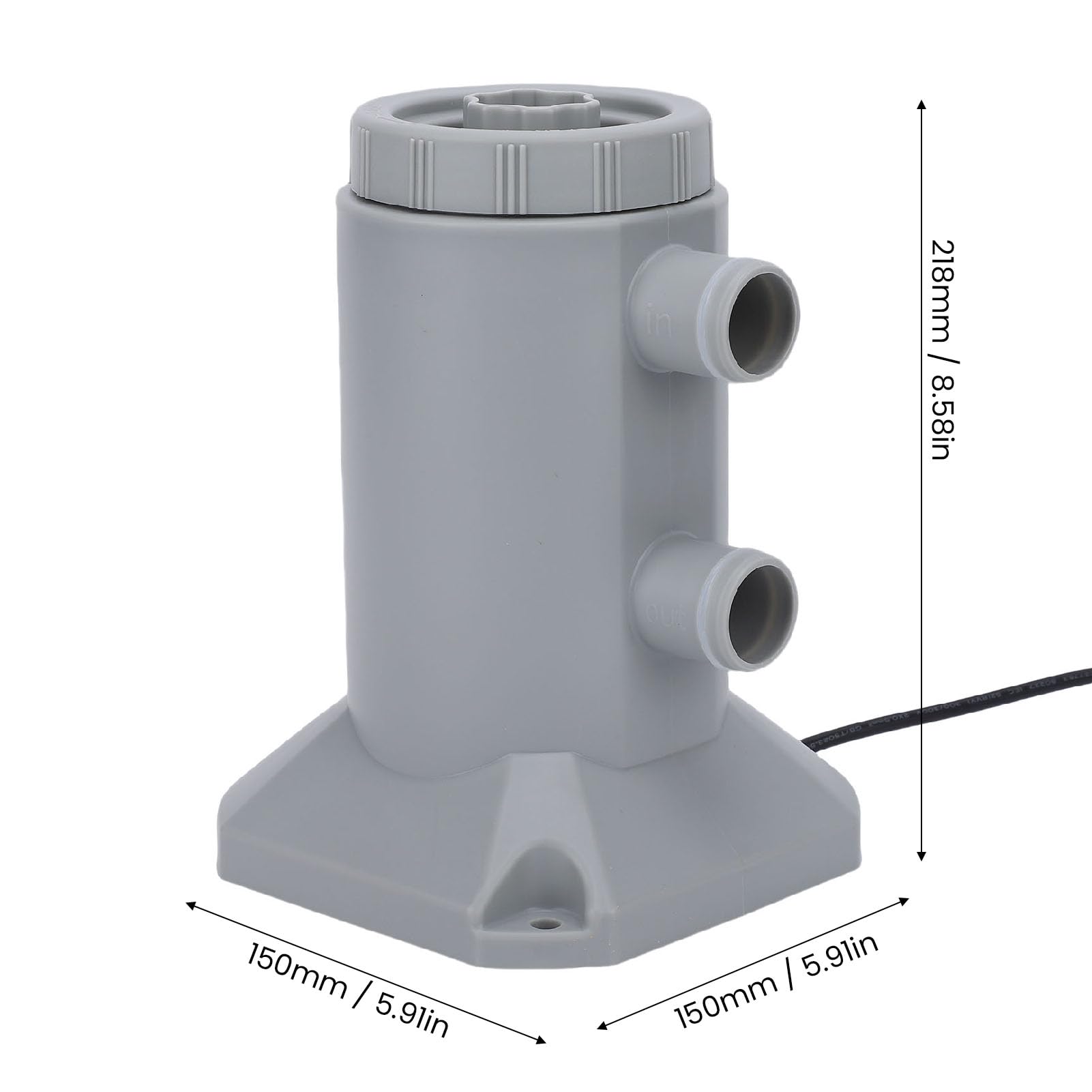 Bomba de Filtro para Piscina 250L/H ABS Silenciosa para Piscinas Pequeñas | Bomba de filtro 250L/H de ABS, silenciosa y fácil de instalar para circulación y filtración en piscinas pequeñas.