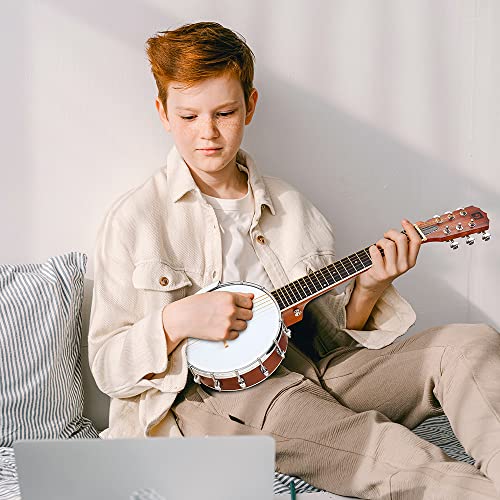 Image of Vangoa 6 String Banjo Guitar 26 Inch, Portable Travel Banjitar Mini Banjo Beginner Kit with Arm Rest, for Teens, Adults Starter