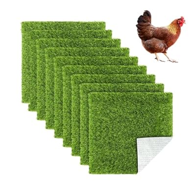 9 Pack Chicken Nesting Pads Reusable Nesting Box Liners Pads Washable Chicken Coop Laying Mats for Chicken Eggs Rabbit Hutch Durable TPU Material (13*13)