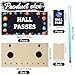 TEASIK Outer Space Wooden Hall Passes for Classrooms - Include 1 Hall Passes Rustic Chalkboard and 8 Retro Passes with Lanyards and Carabiners, Multi-Colored Teacher Supplies for Classroom Decor