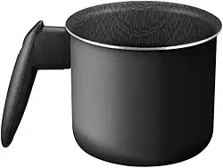 Fervedor Rochedo Robusta Grafite 12cm com Antiaderente Resist 3X, Reforçado com Partículas Minerais, Alta Espessura, Base Limpa Fácil, Máxima Durabilidade e Resistência