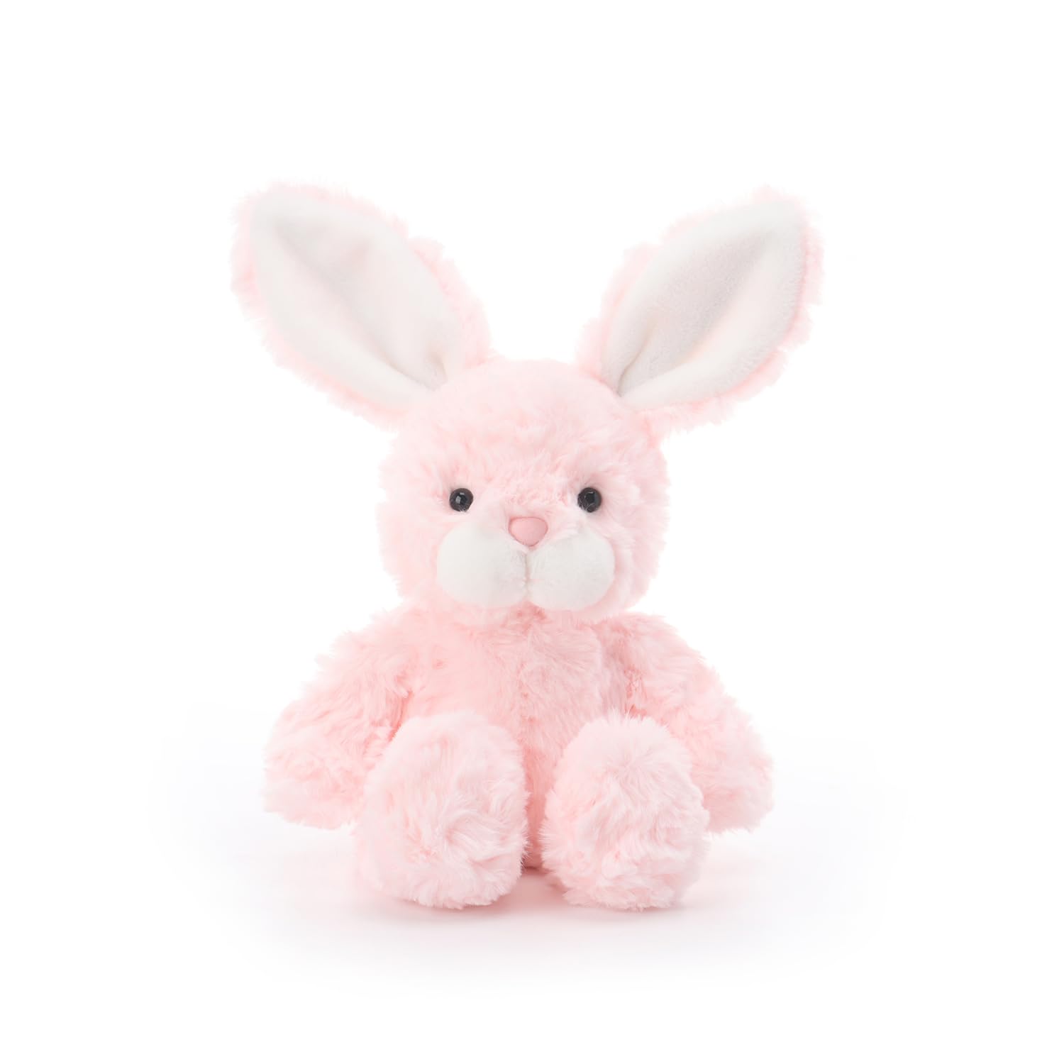 Apricot Lamb Pink Soft Bunny Rabbit Plushies Stuffed Animals for Baby Girl and Boy, Soft Cute Plush Toys for Kids, 7.9 Inches