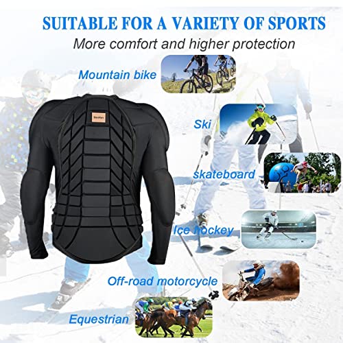 BenKen Ultra Leichter Schutzausrüstung Ski Körper Panzer Rücken Protektor, Außen- Sports Antikollision Backprotector Protektorenjacke für Snowboard Skaten MTB Motorrad Motocross (XL)