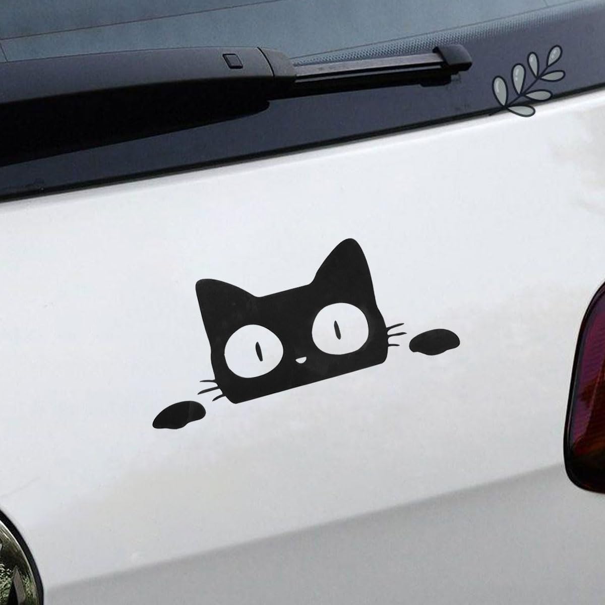 Cute Cat Car Decal Vinyl Sticker Waterproof Car Bumpr Sticker Decal Automotive Exterior Decorations Accessory for Cars Truck