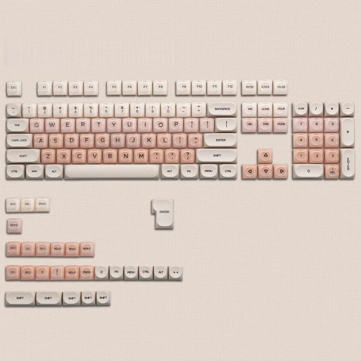 PBTキーキャップ Womier 132キー ジェリーキーキャップ MOAプロファイル 61/68/84/87/98/100 Cherry Gateron MX メカニカルキーボード用 かわいいカスタムキーキャップ