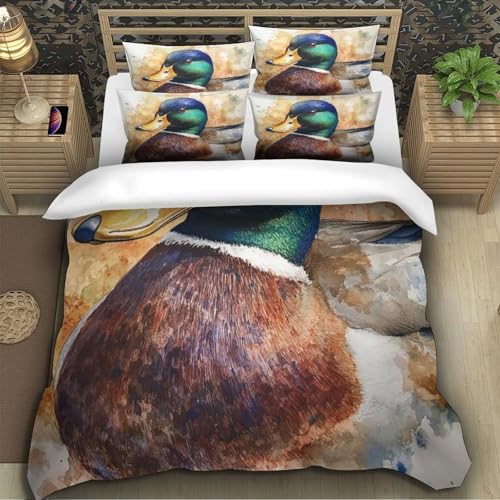 Microfibre hypoallergénique housse de couette oiseau 3 pièces - 5