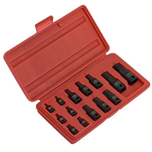 NEIKO 01137B 1/2-Inch-Drive Allen Socket Set, 3-Inch Length, 1/2-Inch Impact Hex-Bit Socket Set, SAE Hex Driver 1/4" to 3/4", CrMo Steel, Impact-Grade, 8-Piece Set