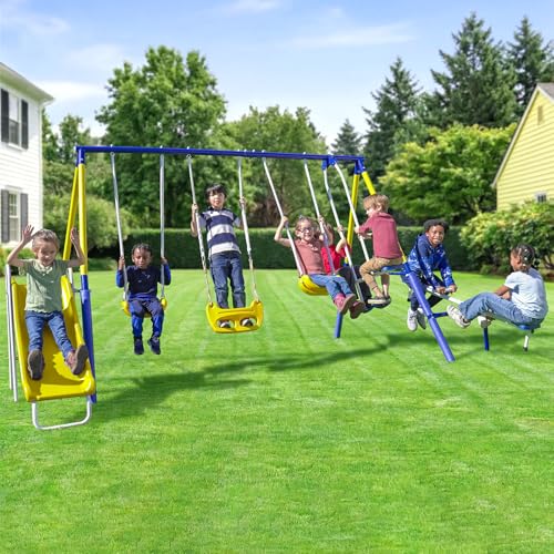 Sportspower Royal Fun Metal Swing Set for Kids Ages...