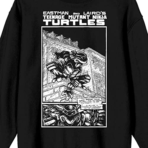 Bioworld TMNT Comic Origins Crew Neck Long Sleeve Black Adult Sweatshirt2