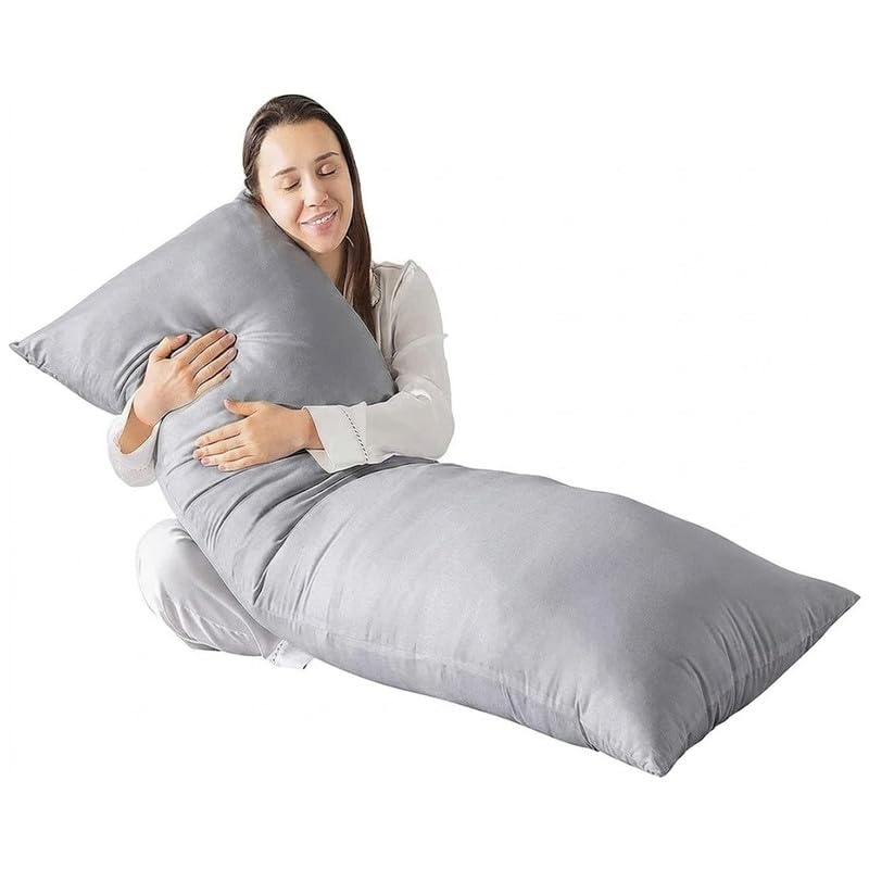 Adam Home Bolster Pillow with Grey Case (Single 3FT) Non-Allergenic Orthopedic Long Pillow for Side Sleeper, Back, Neck, Pregnancy, Maternity Support, Full Body Pillow — image 1
