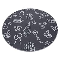 Kinderkamer Vloerkleed - Tapijt Vogels PIOUPIOU - 80x150cm - Moutarde