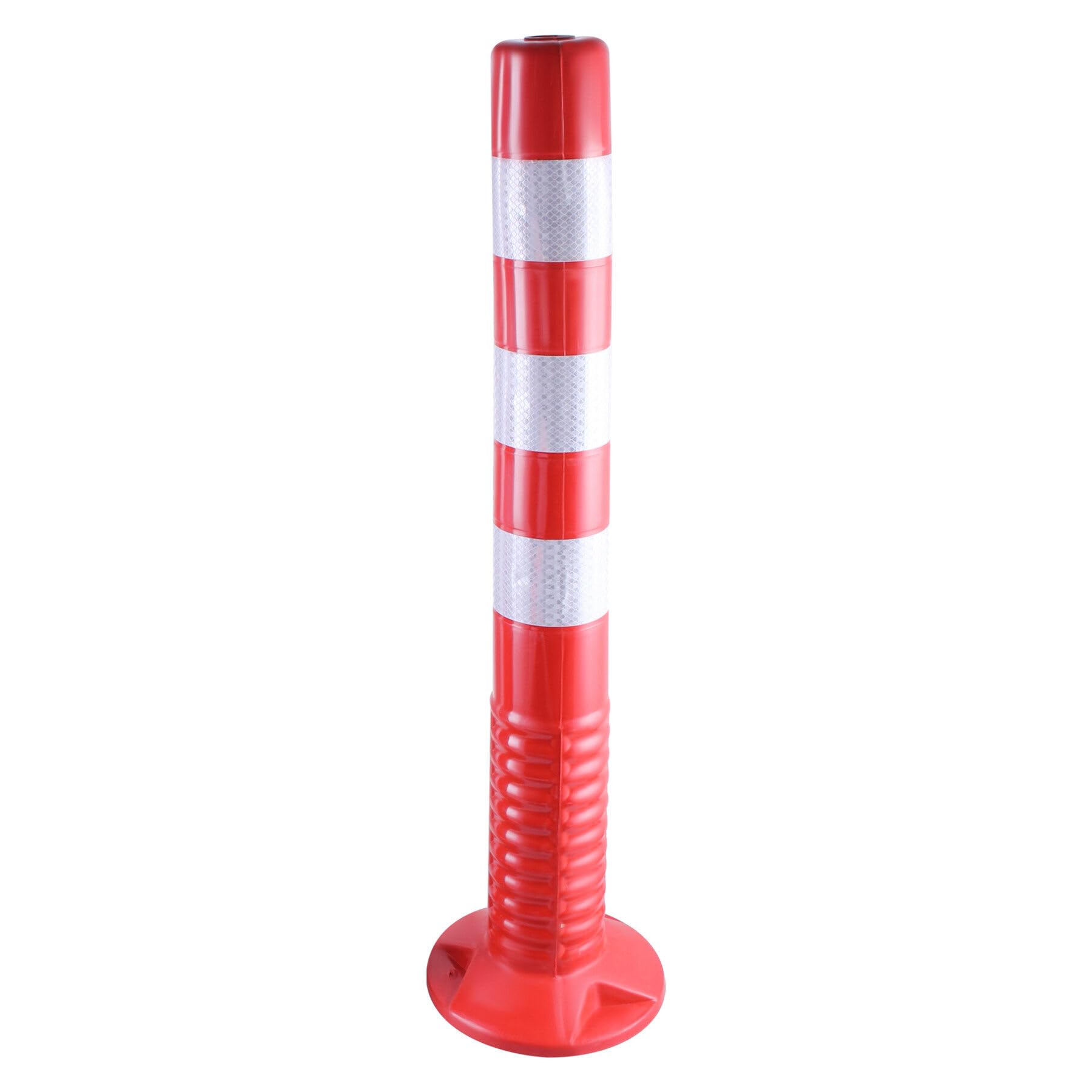 2 Stück Reflex Absperrpfosten, Poller 75 cm hoch, Reflektierend, selbstaufrichtend, Verstärkte Kunststoffpfosten 75 cm für die Verkehrssicherheit, aus Flexiblen Polyurethan