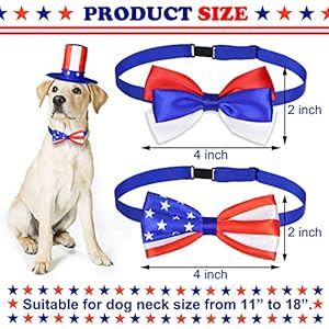 3 PCS Dog 4th of July Outfit, 4th of July Dog Clothes Uncle Sam Dog Top Hat, American Flag Dog Bow Tie Collar Red White and Blue Dog Bowtie for Small Medium Large Dogs (Dog Hat & 2xBow Tie) 3 PCS Dog 4th of July Outfit, 4th of July Dog Clothes Uncle Sam Dog Top Hat, American Flag Dog Bow Tie Collar Red White and Blue Dog Bowtie for Small Medium Large Dogs (Dog Hat & 2xBow Tie)