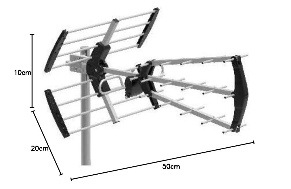 Antena TV TDT UHF BKM-15. Preparada para la LTE2 15db FILTO 700Mhz (5G)