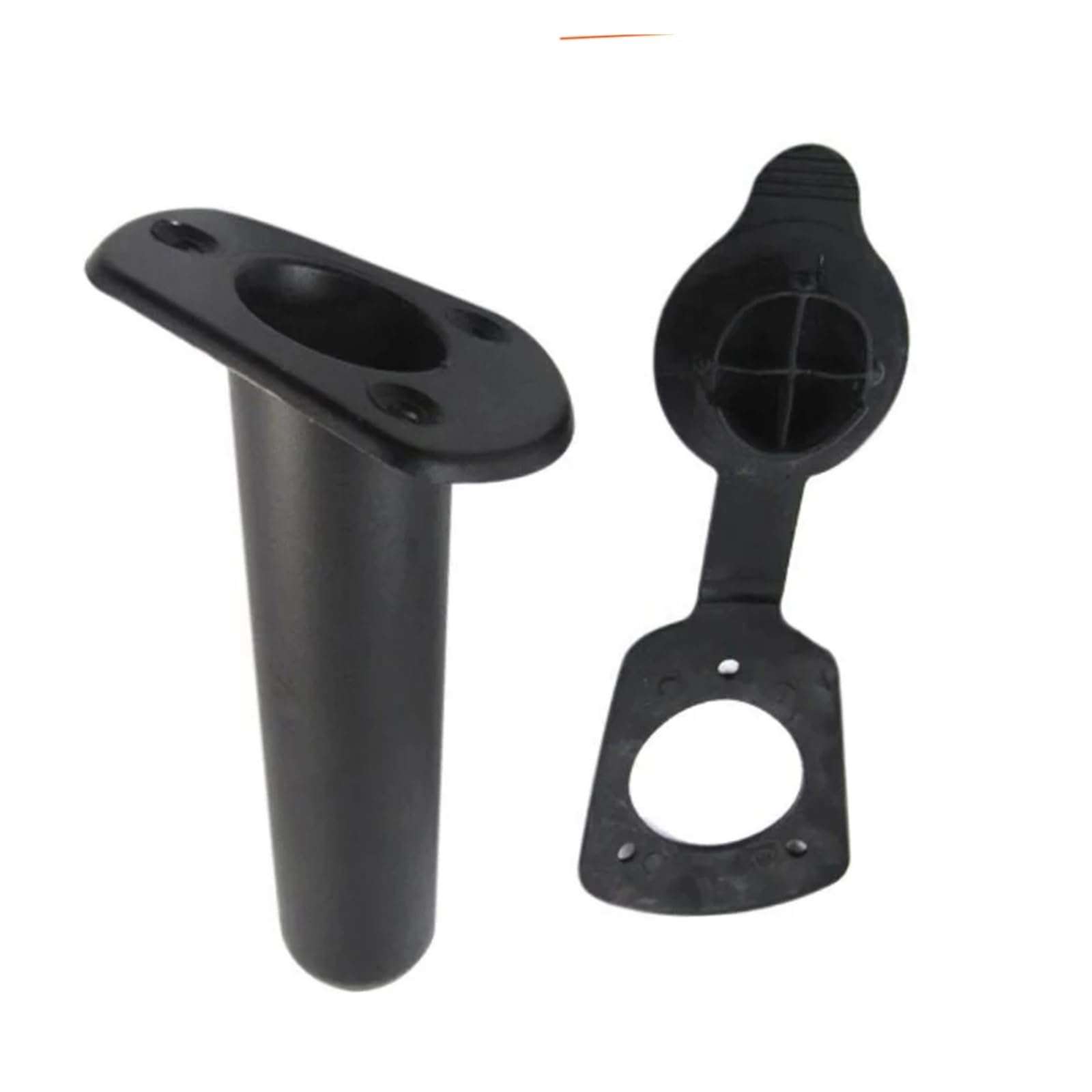 MENGCHEN 2/4 PCS Kajak Angelrutenhalter mit Kappenabdeckung Kunststoff Unterputz Angelrutenhalter Dichtung Boot Angelgerät Zubehör(4pcs)