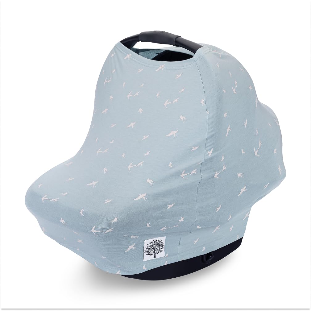 Parker Baby Co. Multi-Use Cover - Carseat Cover, Nursing Cover - Dove