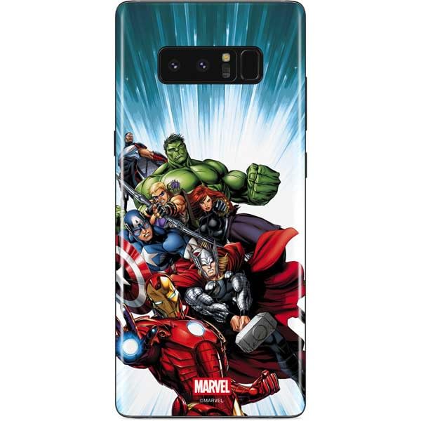 Skinit Decal Phone Skin Compatible with Galaxy Note 8 - Officially Licensed Marvel Avengers Team Design