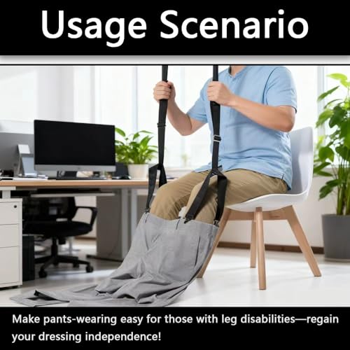 2 PCS Assistive Devices for Disabled, Clip and Pull Dressing Aid Adjustable Wearing Assist Tool for Elderly Handicap People Pregnant Injuries Post-Surgery Recovery (Black) - Image 8