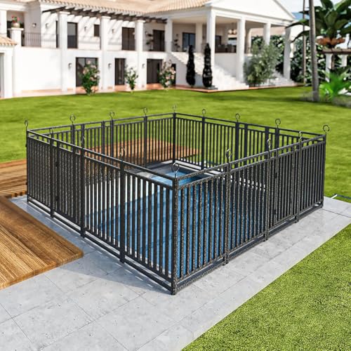 Petorldog 36ft x 40in Removable Pool Fence - 14 Panel & 2 Gate In-Ground Safety Barrier with...