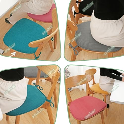 Coussins de chaise de bureau de qualité supérieure avec attaches et housse lavable - 3