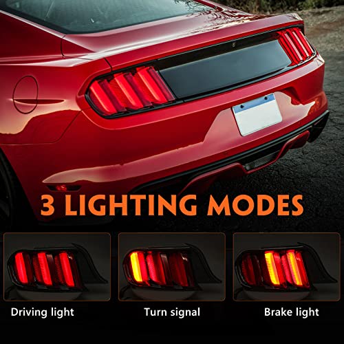 Fione Led Tail Light Assembly Compatible With Ford Mustang 2015-2020 Taillight Replacement Rear Lamp Left Driver Side Lh Fo2800238 Fr3Z13405Gcp #TOP1