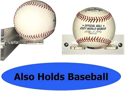 Baseball Bat Holder For Vertical Display - Sturdy Acrylic Bat Hanger Wall Mount | Fits Handle Of Any Baseball Softball Bat(Hardware Included) Easy To Install Clear Bat Rack For Organization Or Storage #TOP5