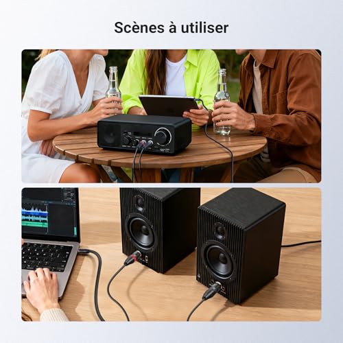 Câble 3.5mm vers double XLR pour une transmission audio stéréo sans interférence