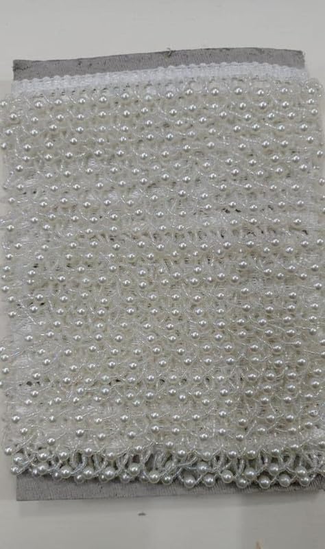 Crystal Lace 8–9 Meters for Suits, Sarees & Lehenga Decoration White 2 Free Size 2