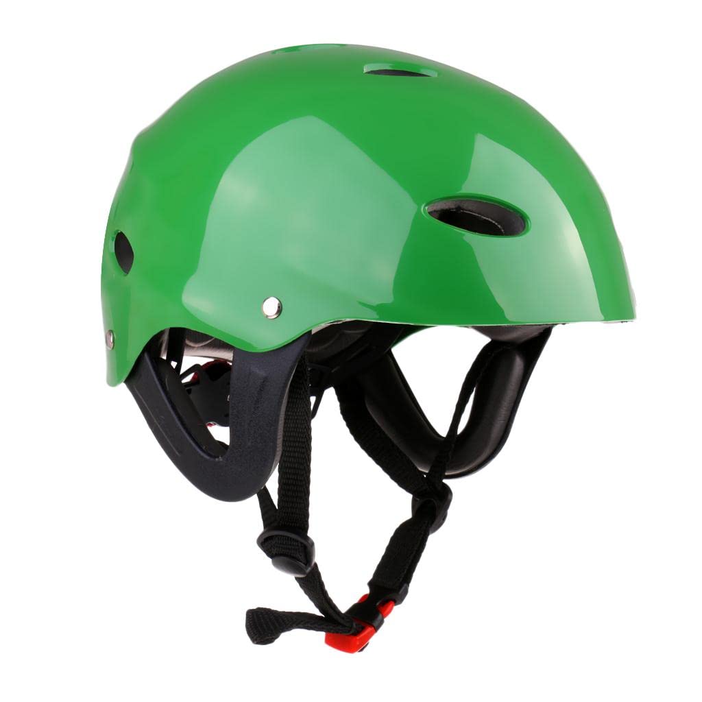 Casco di Sicurezza Wakeboard Kayak Canoa Protezione Orecchio Verde