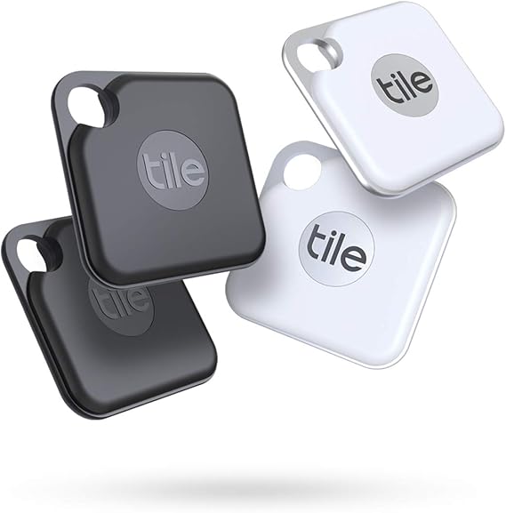 Tile Pro (2020) 4pack High Performance Bluetooth Tracker, Keys
