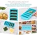 1/2 Cup Silicone Freezer Tray With Lid - Silicone Freezer Molds 2-Pack For meal prep & freezing of various sauces and other dishes, makes 12 perfect 1/2 cup portions cubes,oven and dishwasher safe