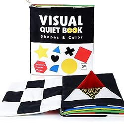 soft fabric black and white baby book that is interactive