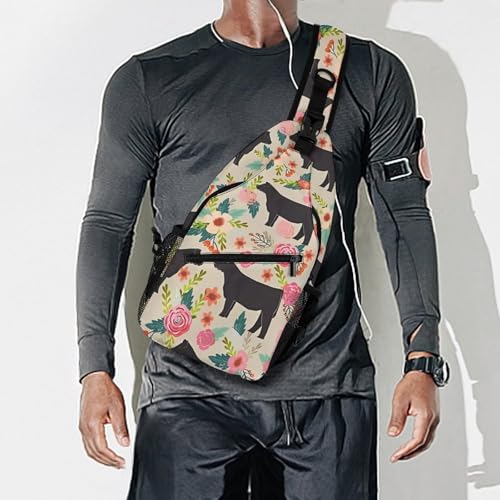 Morrales de hombro con diseño Pink Flower para adultos miniatura 7