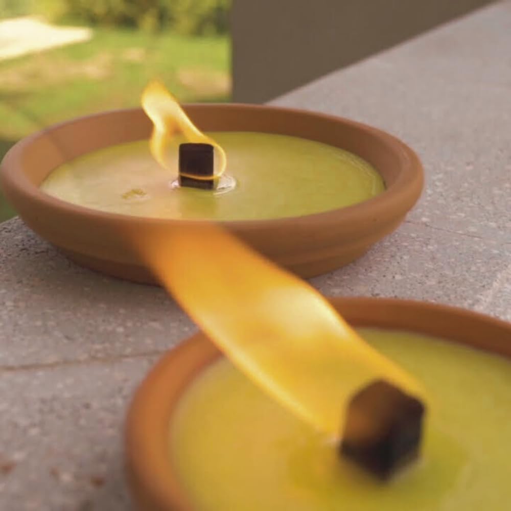 Palucart, candela citronella candele per esterno in coccio di terracotta 17 cm set da 20 pezzi giardinaggio antizanzare feste ed eventi
