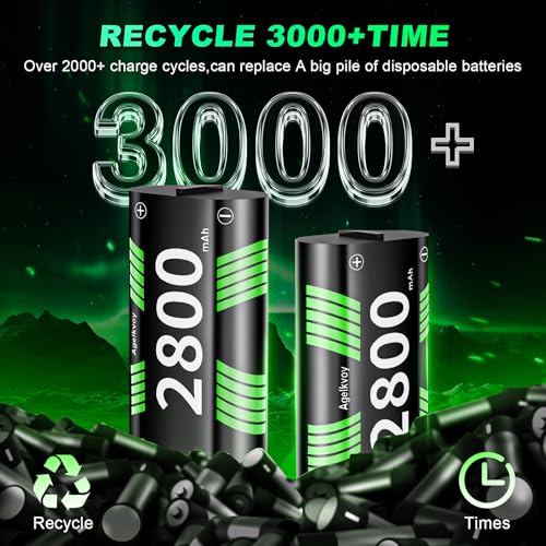 image for Bcofo Rechargeable Battery Pack for Xbox Controller, 4 x 6720mWh USB R