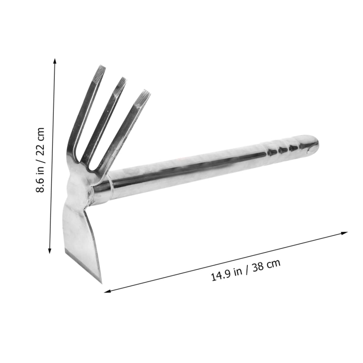 SUPVOX Gardening Hoe Sturdy Stainless Steel Hoe for Weeding Digging Planting Vegetable Farming Portable Tool