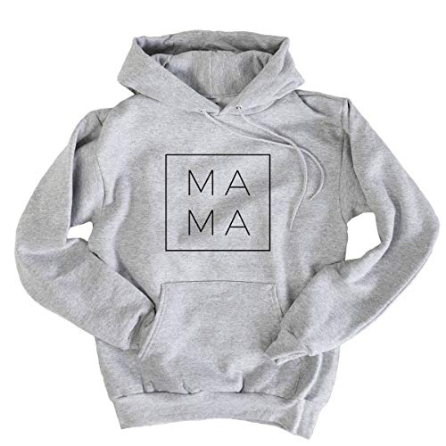 Inkopious - Mama Shirts, For Wives, Mama Gifts For First Time Mothers, Pullover Hoodie Sweatshirts For Mom, Grey Colored Mom Shirts, Medium #TOP22