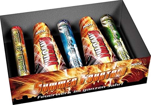 Summer Fountains - 5-teiliges Gartenfeuerwerkssortiment