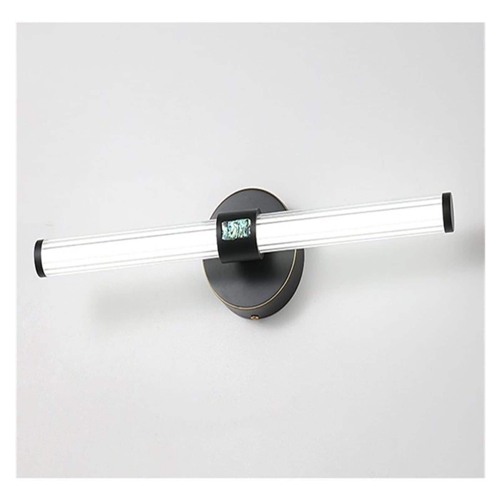 ZTCHSENZT Wall Sconces, Nordic Copper Mirror Front Light Minimalist LED Wall Sconce Lamp for Bathroom Toilet Makeup Mirror Cabinet Bedroom Lighting,A-59cm-Black