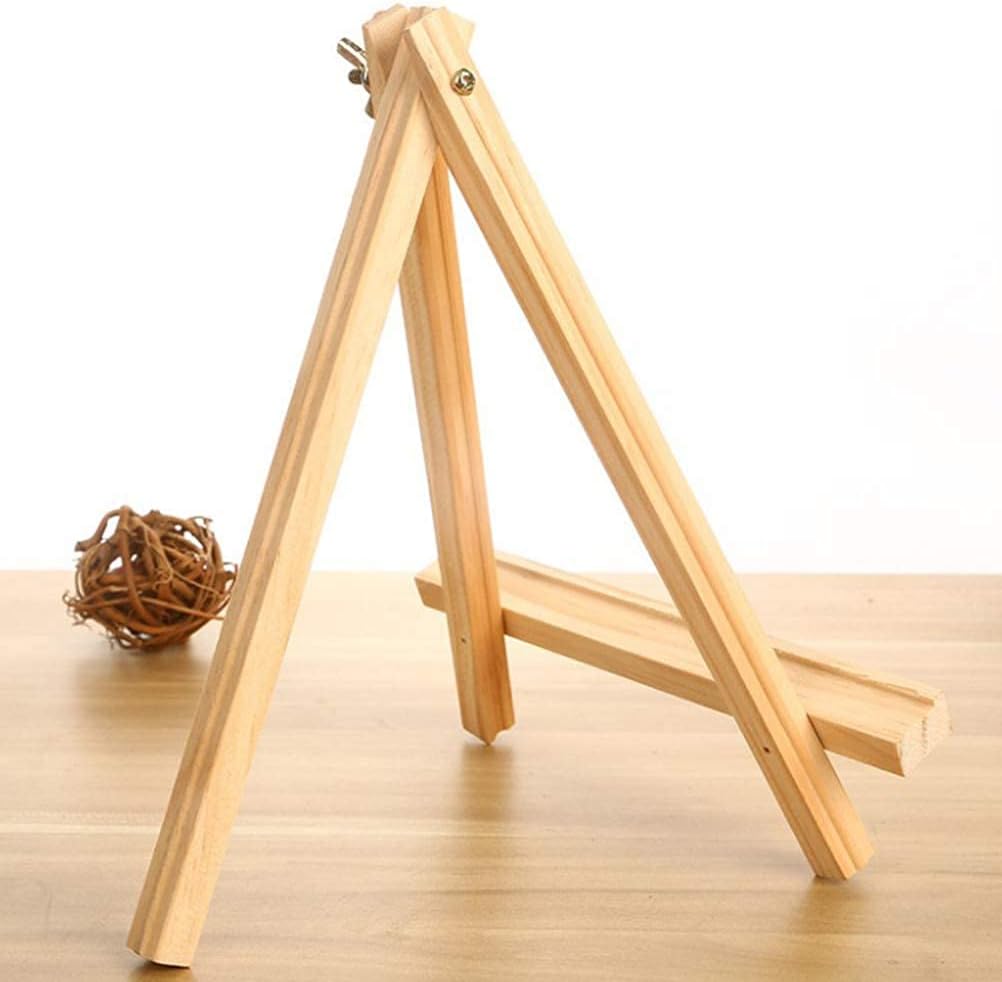 Small Tabletop Wood Display Artist A-Frame Easel, Photo Frame Bracket Photo Painting Triangle Easel