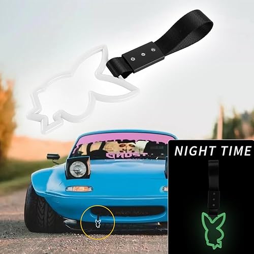 Miniatura 7 de Q1-TECH, JDM Tsurikawa, anillo japonés para tren de metro, autobús, automóvil, mango con forma de conejo, correa de mano, anillos de advertencia