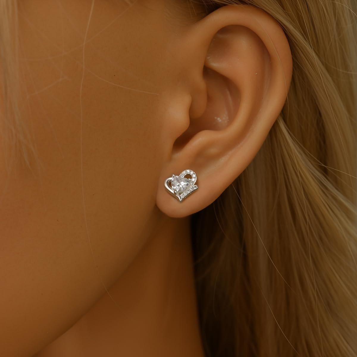 925 Sterling Silver Stud Earrings for Women, Hypoallergenic Flat Back Earrings Jewelry Gifts for Sensitive Ears - Image 3