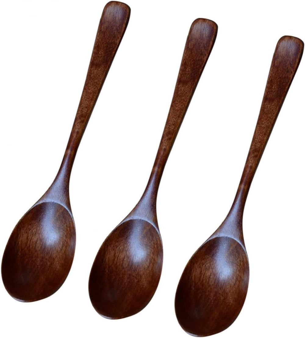 Dessert Spoon,Spoon Wooden Spoon Bamboo Kitchen Cooking Utensil Tool Soup Teaspoon Catering For Kitchen Wooden Spoon -A