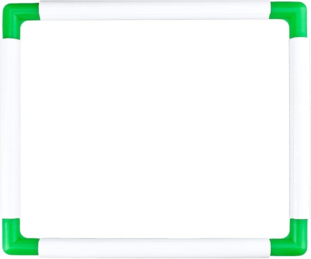 OLYCRAFT Plastic Cross Stitch Frame Quilting Needlepoint Tool Embroidery Frame Green Plastic Clip Frame for Embroidery Cross Stitch - 13 x 11 Inch