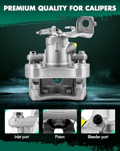 Image of SCITOO 19B6128 Rear Left Disc Brake Caliper w /Bracket For Pontiac For Vibe 2009-2010,For Toyota For Matrix 2009-2013,Single Piston