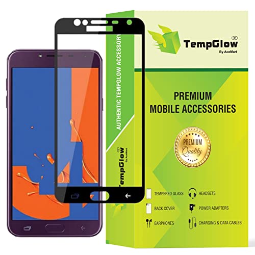 Image of Screen Protector for Samsung Galaxy J4 2018 (Black) Tempered Glass Edge-to-Edge 6D Screen Guard With Installation Kit