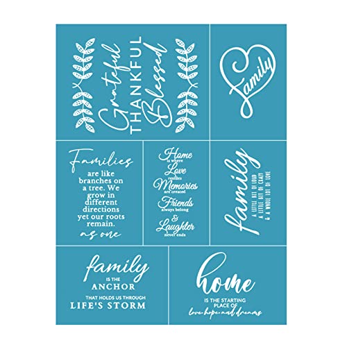 NIHENHAO Plantillas de serigrafía Autoadhesivas para la Familia Malla de Nailon y Papel desmoldante