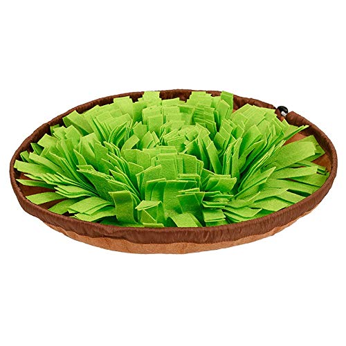 NIBESSER Schnüffelteppich Hund Riechen Trainieren Matte Futternapf Geruchsempfindung Trainieren Matte Spielen Leckere Matte Toy Nase Arbeit für Hund (Grün 1)