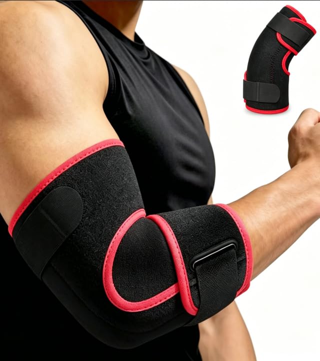 Oyakin Adjustable Elbow Brace for Tendonitis, Tennis & Golfer's Elbow – Fits Most Compression Sleeve for Pain Relief – Support for Sports, Work & Daily Activities (Men & Women)​